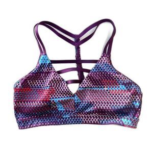 Victoria's Secret Sports Bra Women's M‎ Colorful Strappy Padded